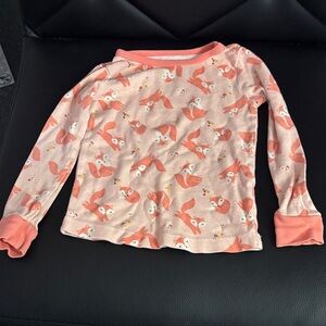 AME Sleepwear Pink Fox Print Kids Shirt
